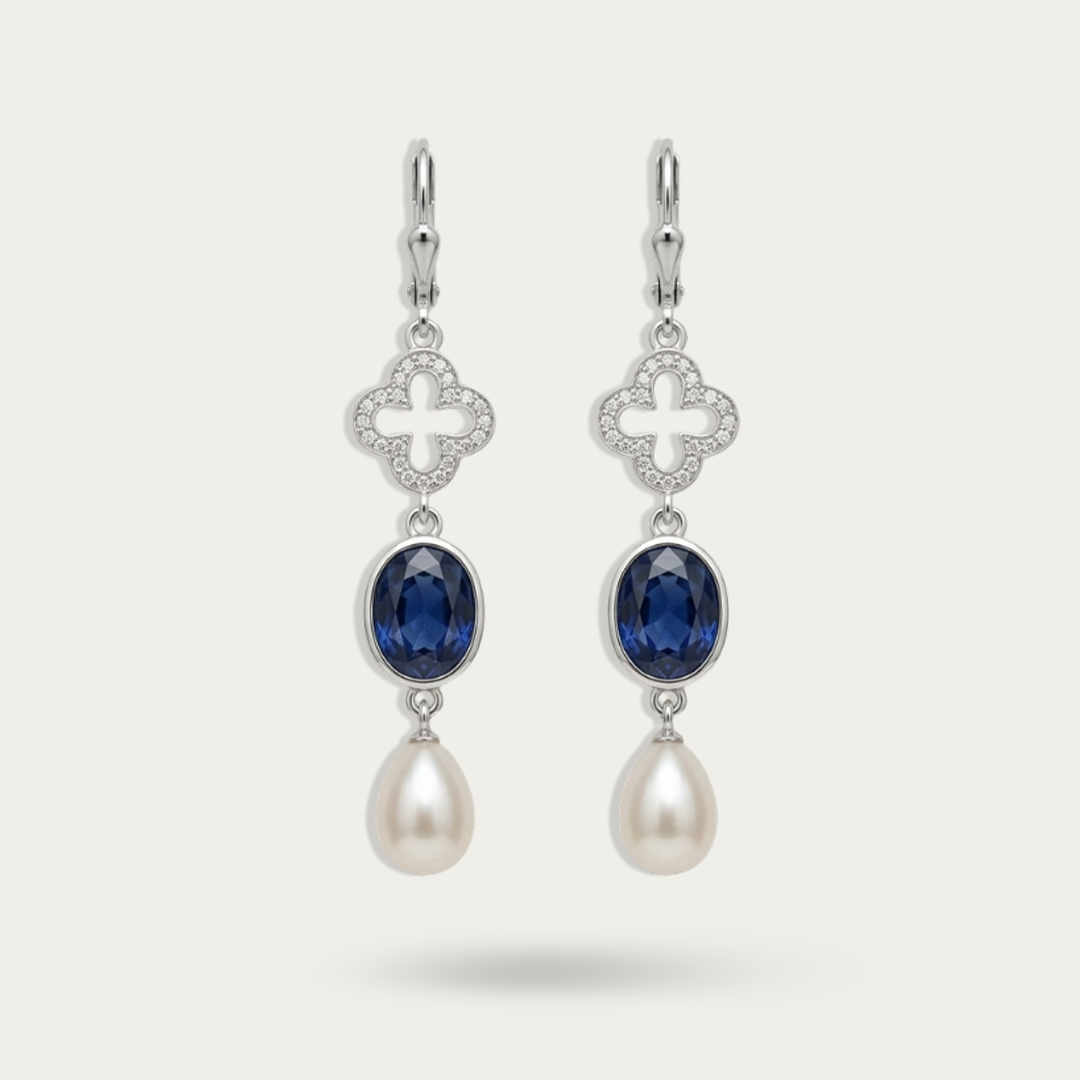 Blisse Allure Sapphire and Pearl Dangler