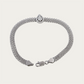 Blisse Allure Sterling Silver Pear shaped Cz Mesh linked Bracelet