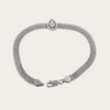 Blisse Allure Sterling Silver Pear shaped Cz Mesh linked Bracelet