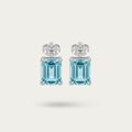 Blisse Allure 925 Sterling Silver Sky Blue Topaz Stud Earrings