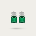 Blisse Allure 925 Sterling Silver Green Onyx Stud Earrings