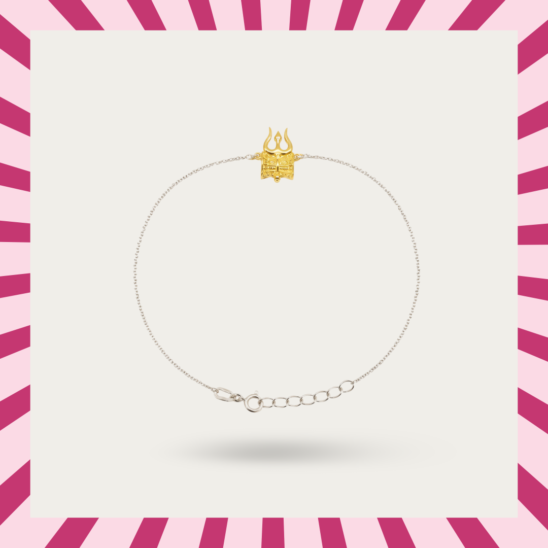 Blisse Allure Sterling Silver Shiv Trishul Rakhi for your brother