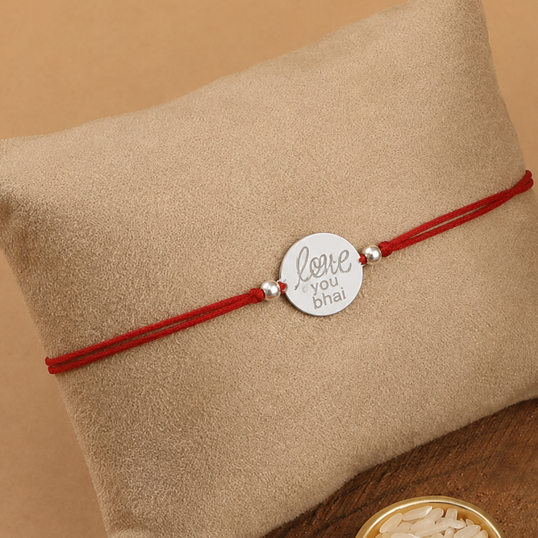 Blisse Allure Sterling Silver Love you message Rakhi and Lumba