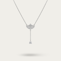 Blisse Allure Sterling Silver Fan Shaped Lariat Necklace