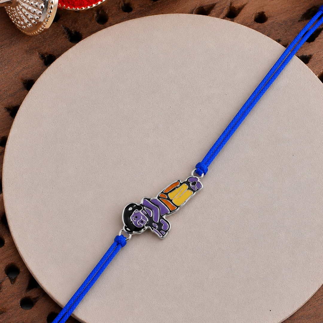 Blisse Allure 925 Sterling flute Krishna silver rakhi for brother