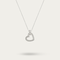 Blisse Allure Sterling Silver Heart Pendant Necklace