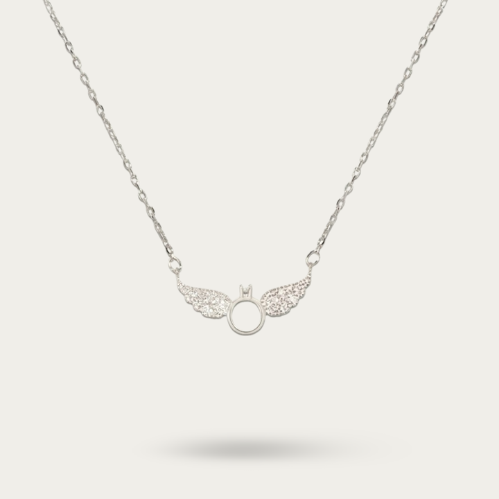 Blisse Allure Sterling Silver Angelic Wings Ring Pendant Necklace