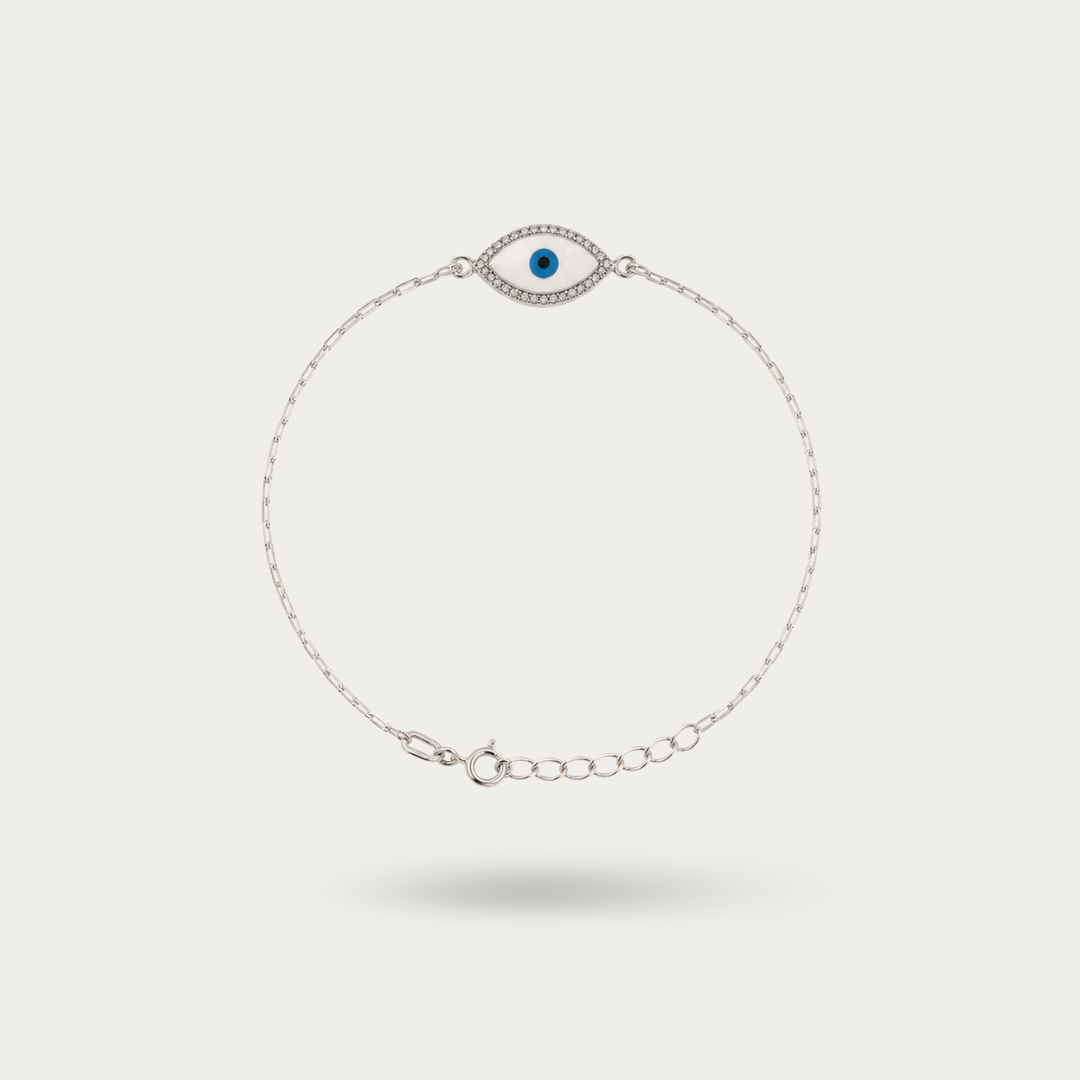 Blisse Allure 925 Sterling Evil Eye Chain Silver Rakhi For brother.