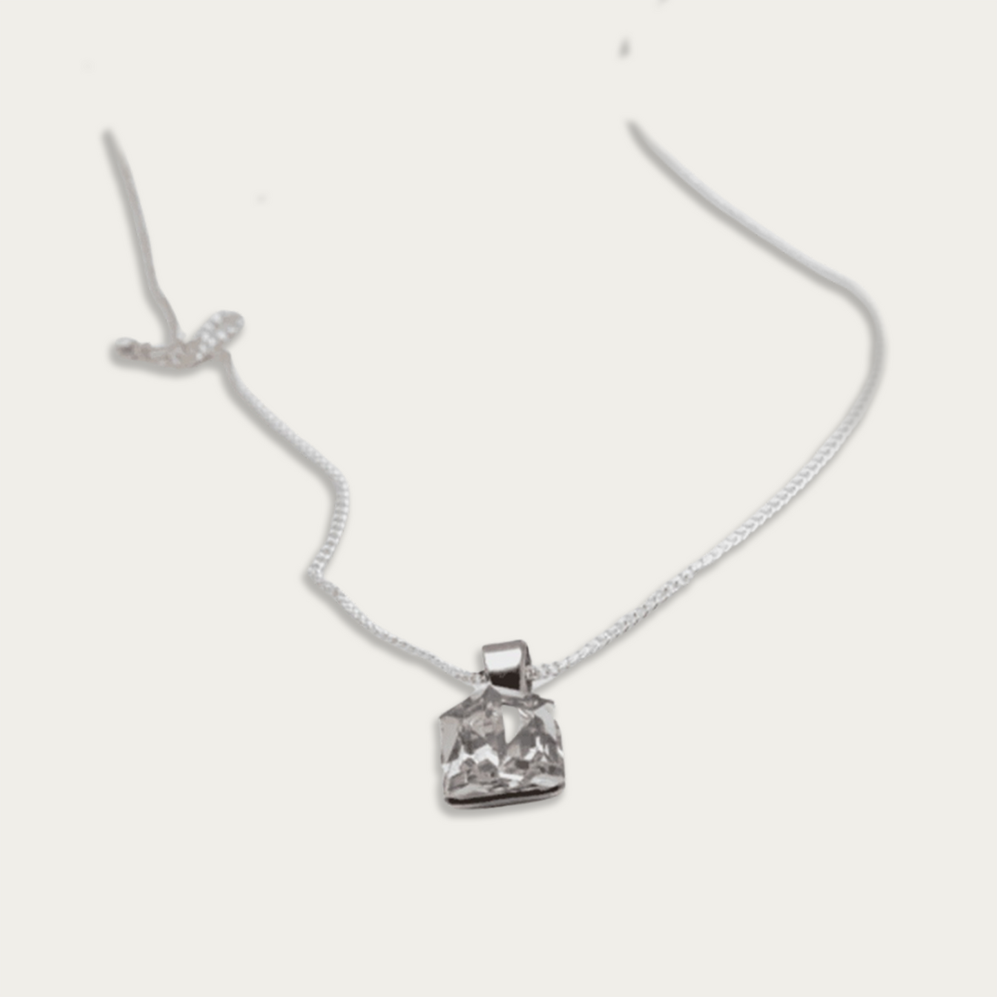 Beautiful crystal pendent Necklace - White