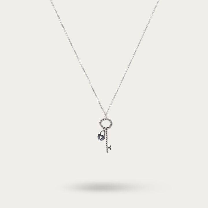 Blisse Allure Sterling Silver Necklace with a Key Pendant