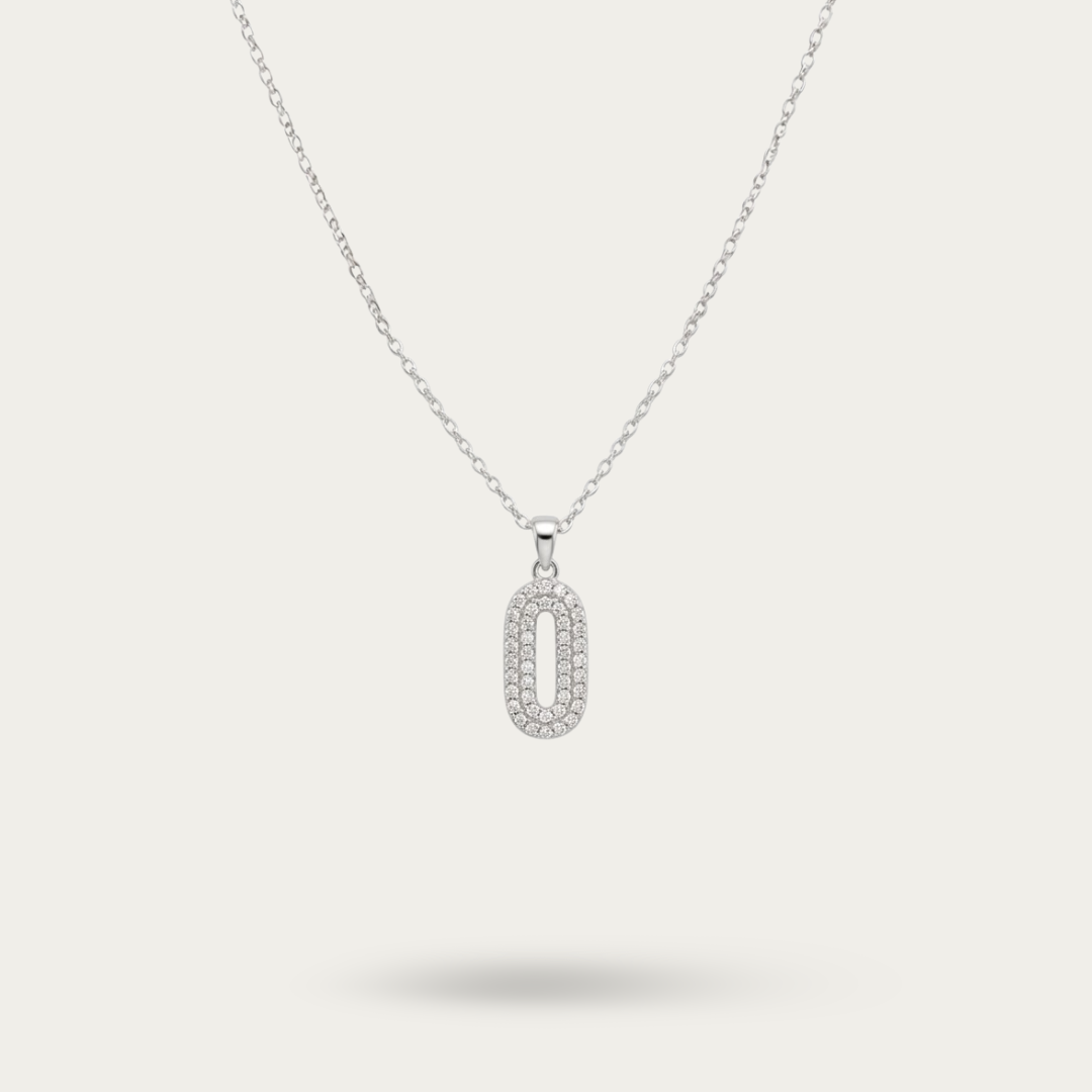 Blisse Allure Sterling Silver Paperclip pendant with a silver chain