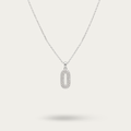 Blisse Allure Sterling Silver Paperclip pendant with a silver chain