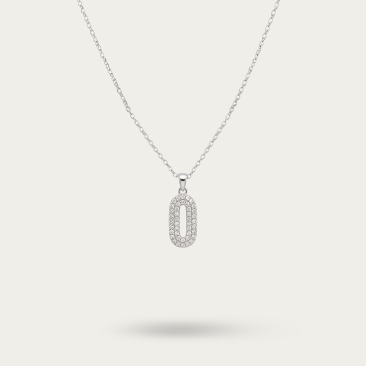 Blisse Allure Sterling Silver Paperclip pendant with a silver chain