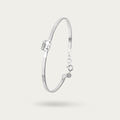 Blisse Allure Luxury Silver Bracelet with Emerald-Cut Diamond