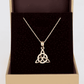 Celtic Triangle Knot Gold Pendant
