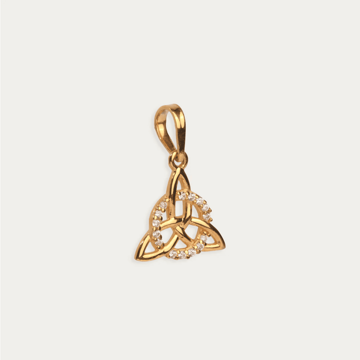 Celtic Triangle Knot Gold Pendant