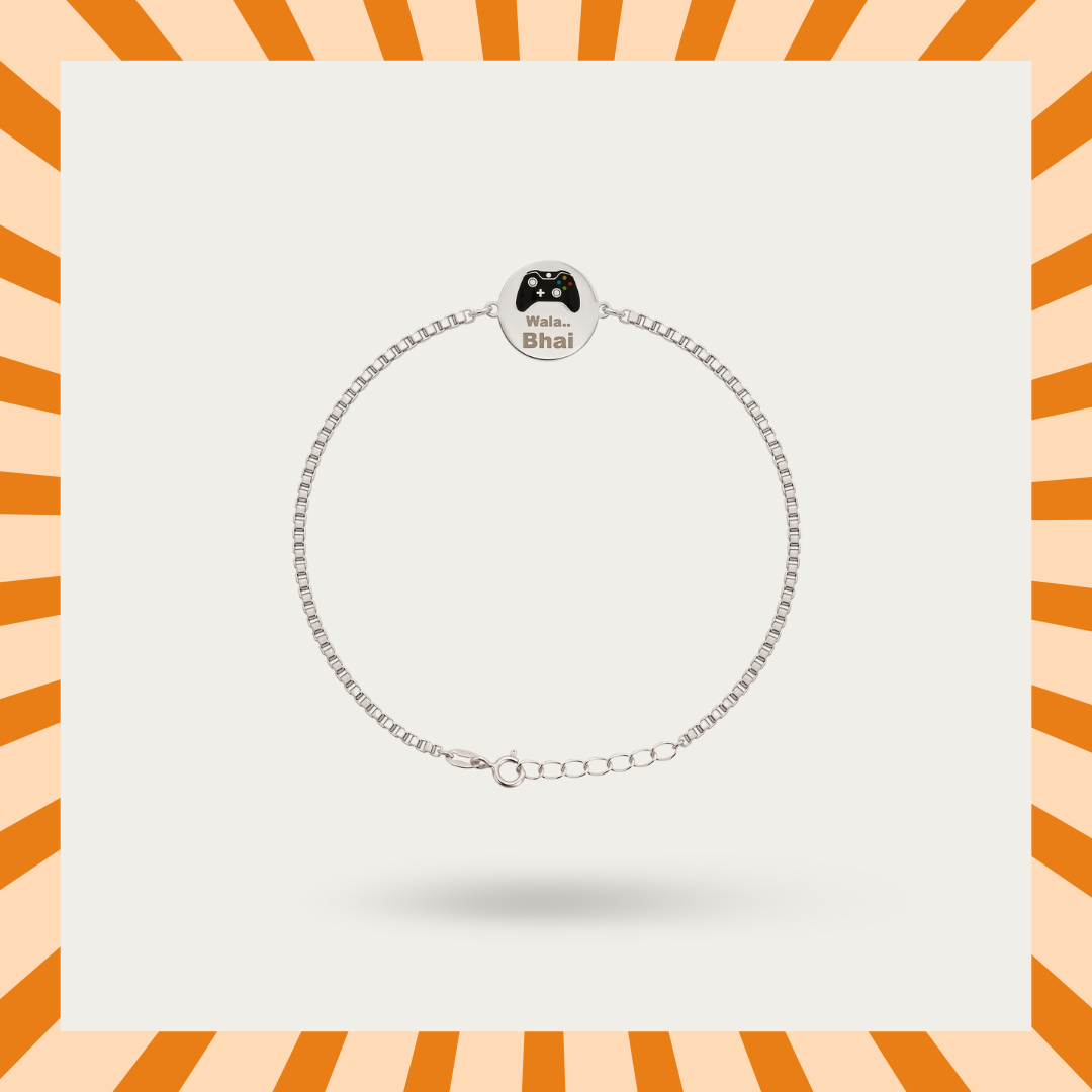Blisse Allure 925 Sterling silver Gamer wala Bhai rakhi for brother