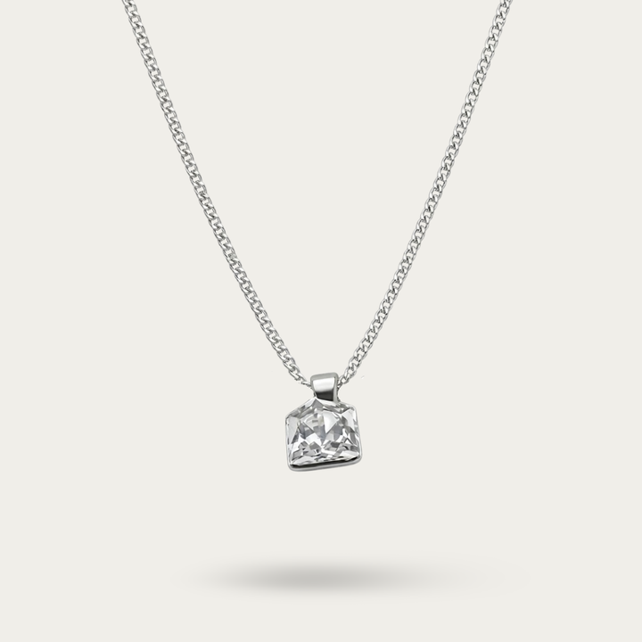 Beautiful crystal pendent Necklace - White