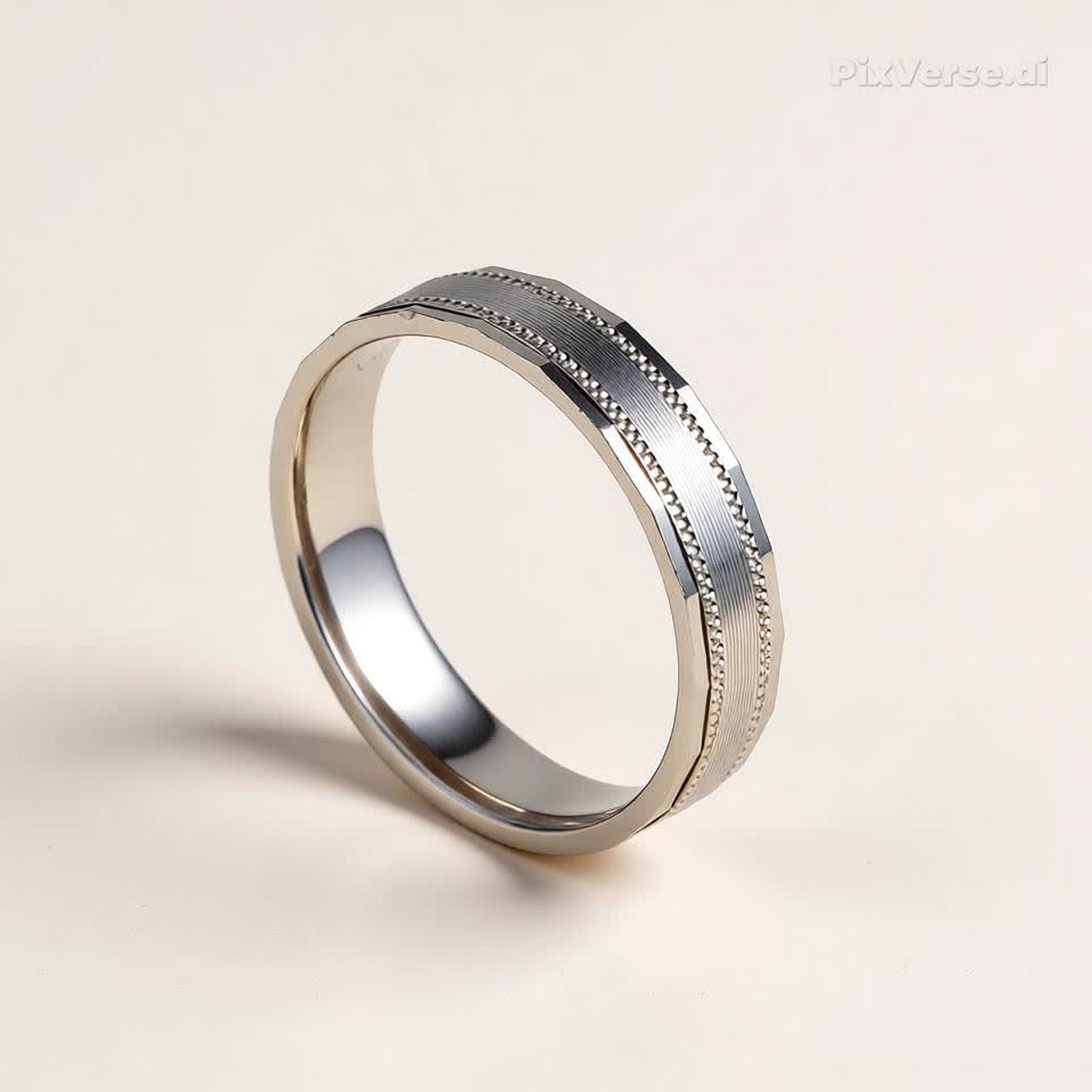 Men's Ring with Beaded Edge Detailing - Blisseallure.in