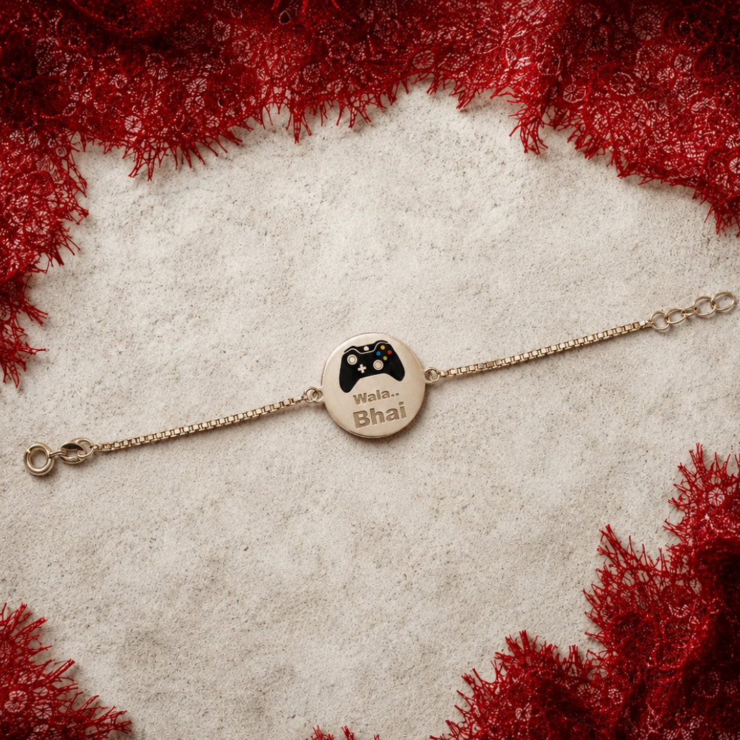 Blisse Allure 925 Sterling silver Gamer wala Bhai rakhi for brother