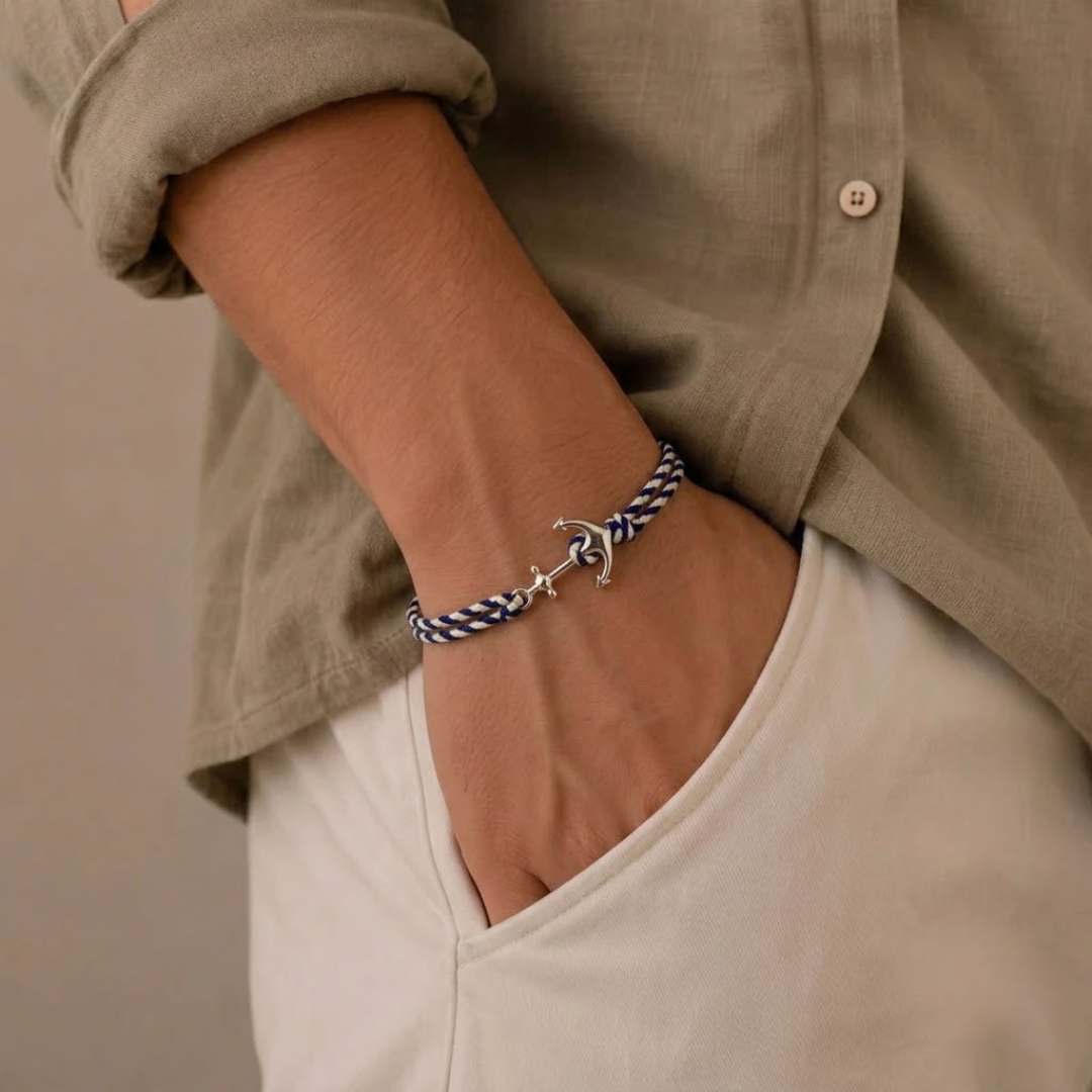 Blisse Allure 925 Sterling Silver Anchor Rakhi for brother