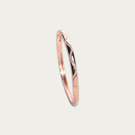 Blisse Allure Rose Gold Victorian Bangle Bracelet