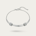Mesmeric Victorian Sterling silver bangle bracelet