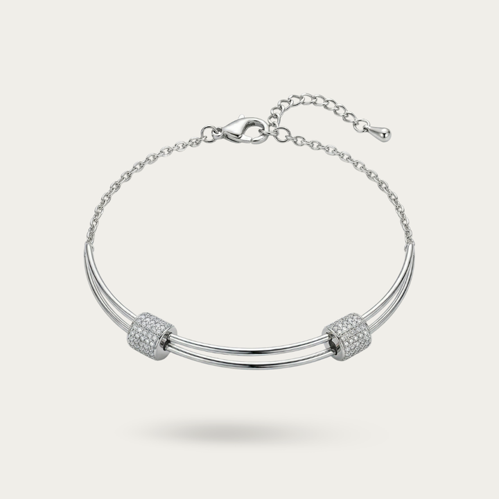 Mesmeric Victorian Sterling silver bangle bracelet