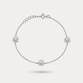 Blisse Allure "Blossom Grace" 925 Silver Flower Charm Anklets