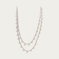 Magnificent sterling silver classic rose gold layered queens necklace.