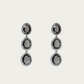 Semi precious Smoky Quartz And White Cz drop earrings