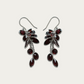 Gorgeous sterling silver danglers with red garnet drops