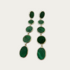 Blisse Allure Sterling Silver Malachite Danglers