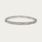 Blisse Allure Sterling Silver Cartier Love Bangle with cubic zirconia