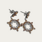 White cubic zirconia silver earrings