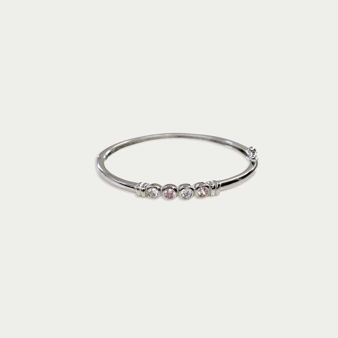 Blisse Allure Sterling Fantasia Baby Pink Bangle