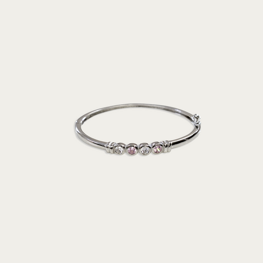Blisse Allure Sterling Fantasia Baby Pink Bangle
