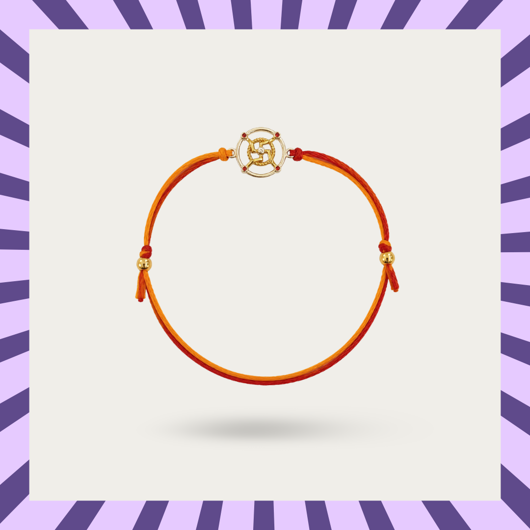 Blisse Allure Sterling Silver SWASTIK RAKHI for brother