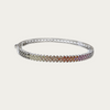Blisse Allure Sterling Waffle Designed Oval shaped Bangle