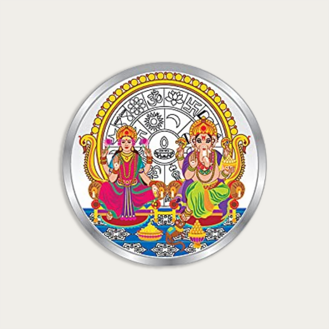SHRI LAKSHMI GANESH SILVER COIN 10 GM BY ACPL