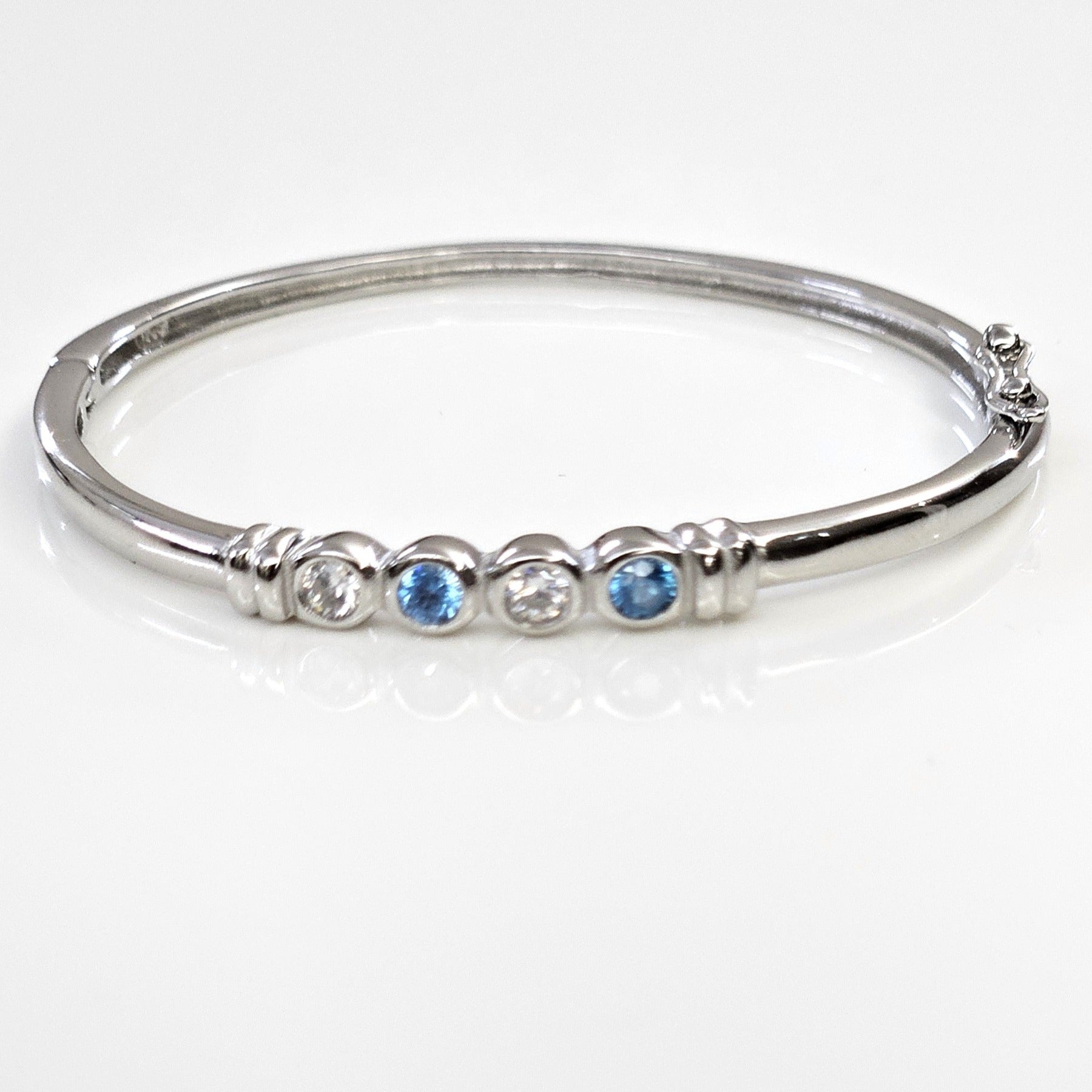 Blisse Allure Sterling Fantasia Baby Blue Bangle