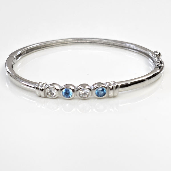 Blisse Allure Sterling Fantasia Baby Blue Bangle