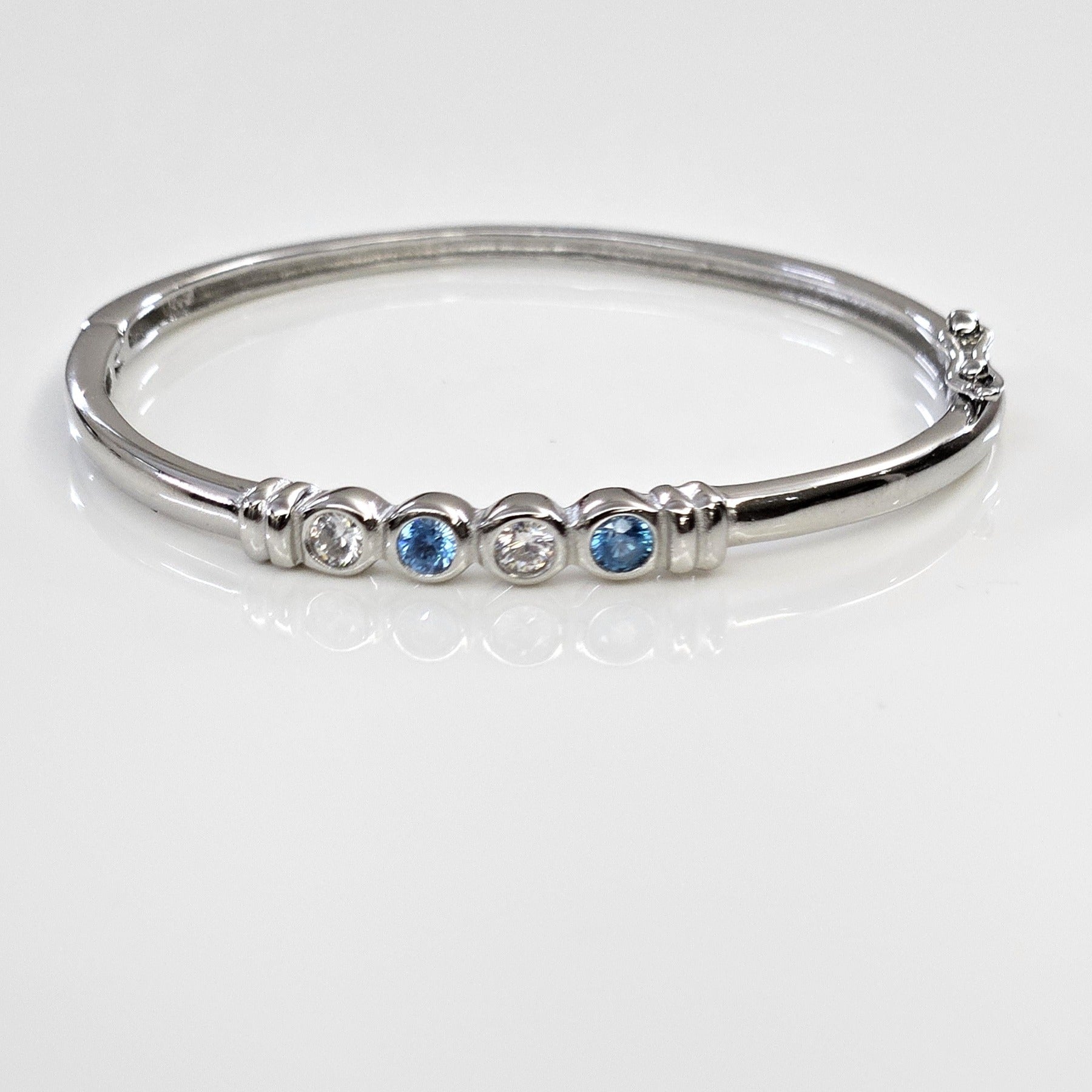 Blisse Allure Sterling Fantasia Baby Blue Bangle