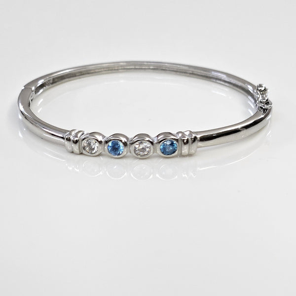 Blisse Allure Sterling Fantasia Baby Blue Bangle