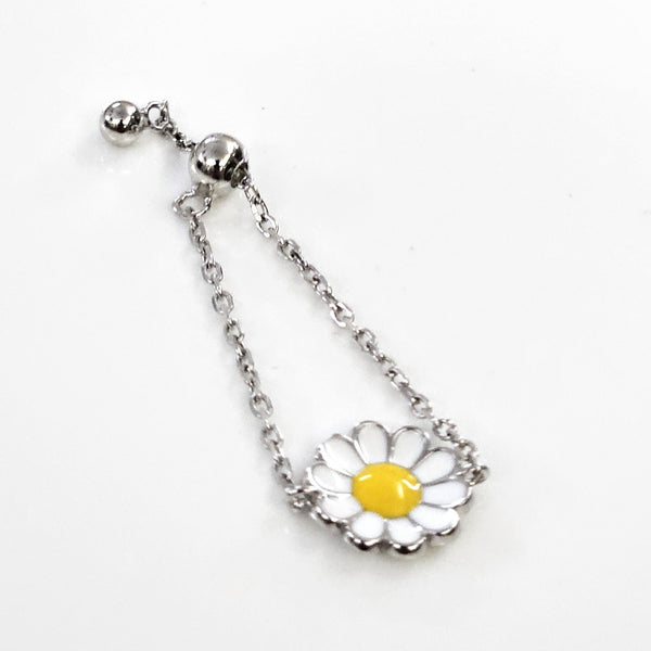 Blisse Allure Sterling Silver Dahlia Chain Ring