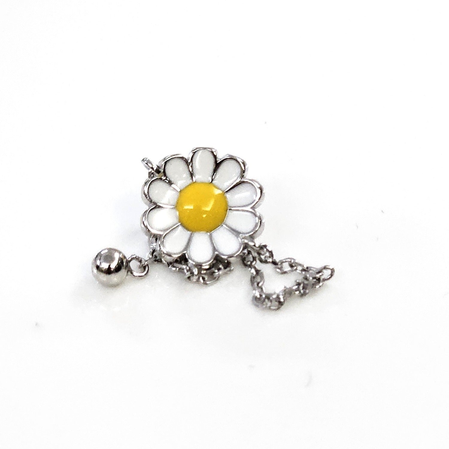 Blisse Allure Sterling Silver Dahlia Chain Ring