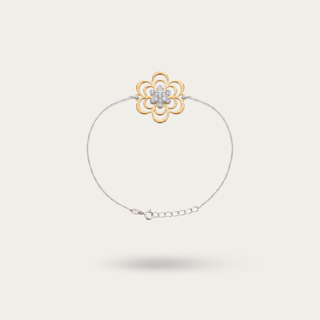 Blisse Allure 925 Sterling Silver Floral Filigree Rakhi