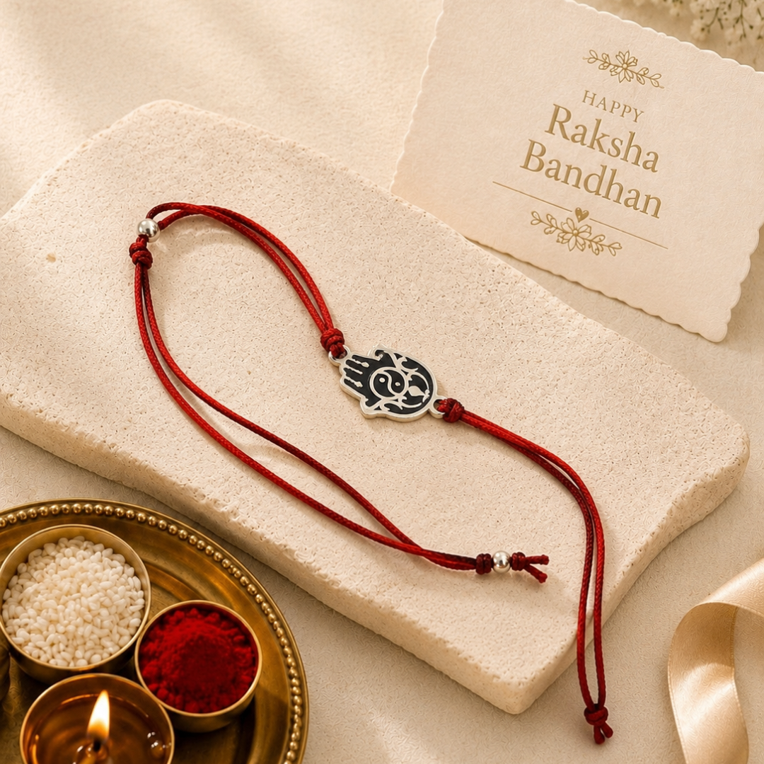 Blisse Allure Sterling Silver HAMSA HAND Rakhi