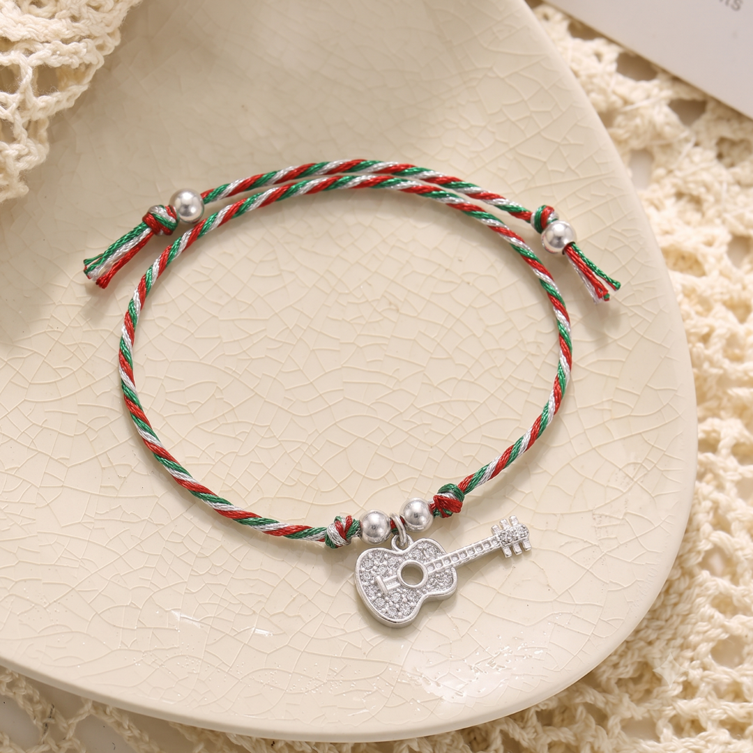 Blisse Allure 925 Sterling Silver cz Guitar Rakhi