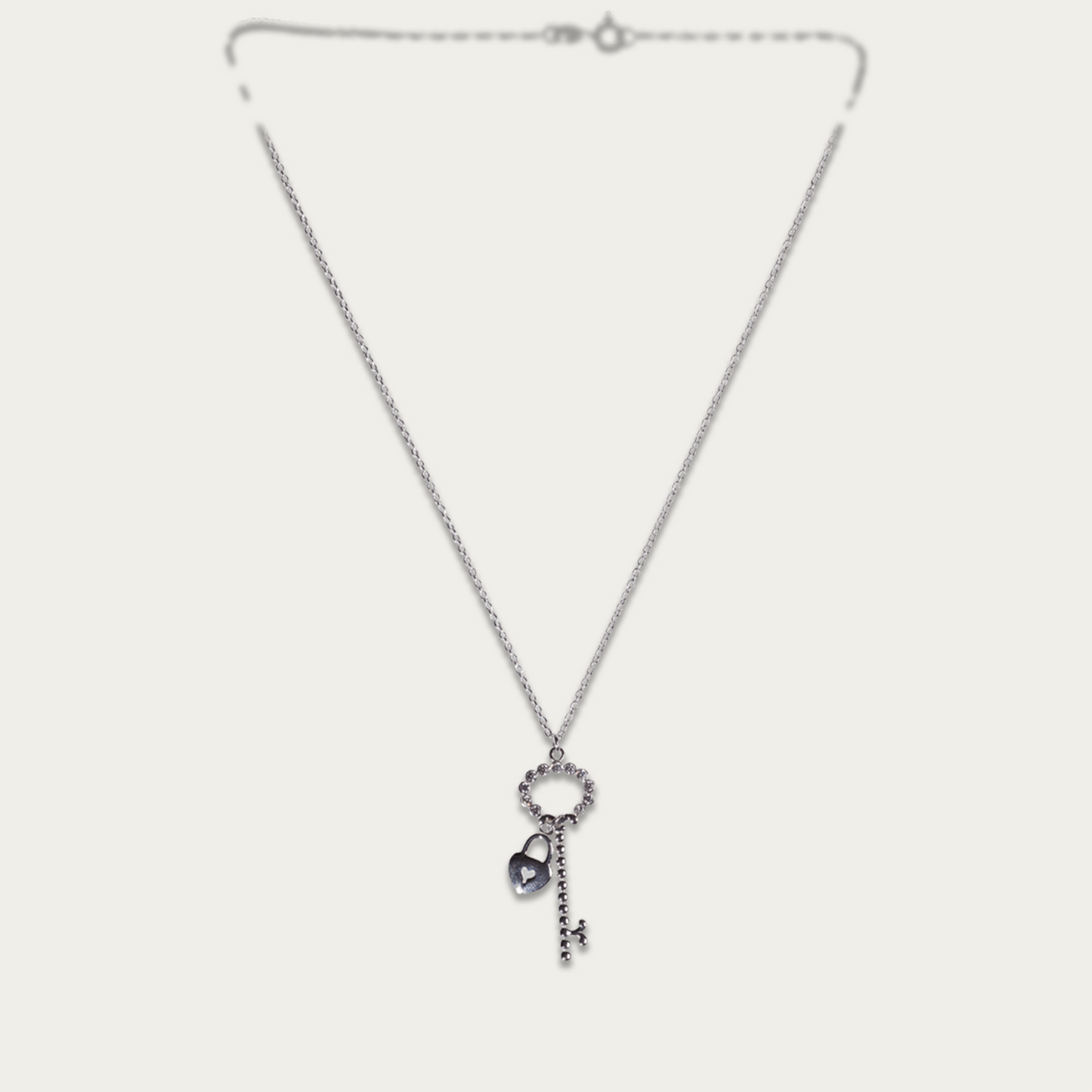 Blisse Allure Sterling Silver Necklace with a Key Pendant